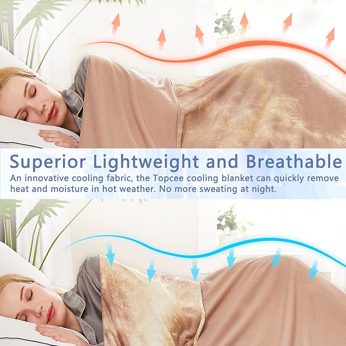 Topcee Cooling Blankets for Hot Sleepers, Arc-Chill Q-Max >0.5 Cool Fiber - Image 5