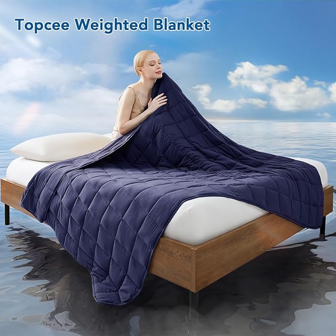 Topcee Weighted Blanket Cooling Throw Heavy Blanket - Image 2
