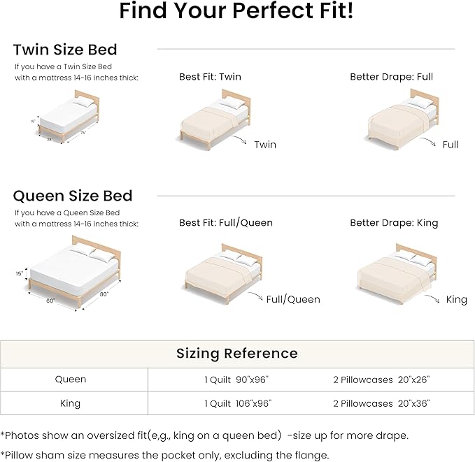 Love's cabin Queen Size Cotton Quilt Set, 100% Cotton Fabric Striped Textured - Image 9
