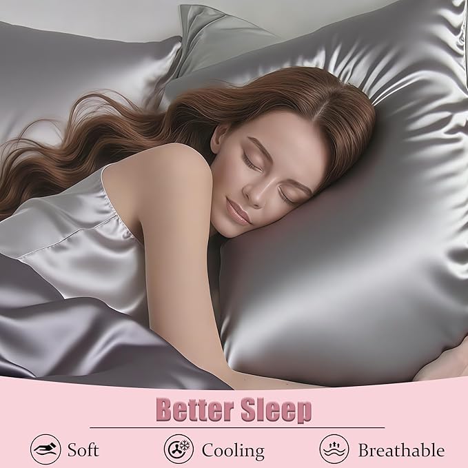 Mulberry Silk Pillow Cases 2 Pack Standard Size - Image 4