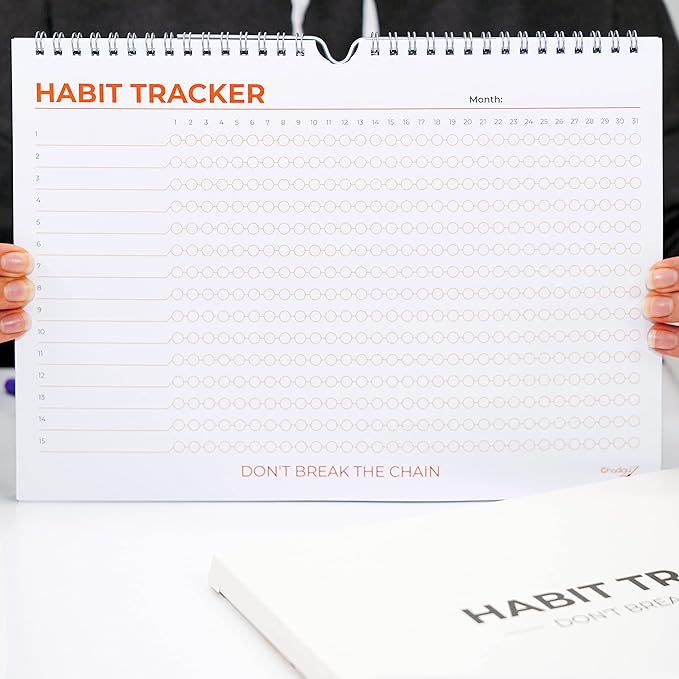 Hadigu Habit Tracker Calendar Colorful Motivational Design, Spiral Bound and - Image 4