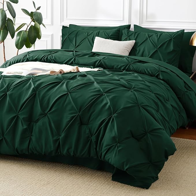 CozyLux California King Comforter Set Emerald Green by CozyLux
