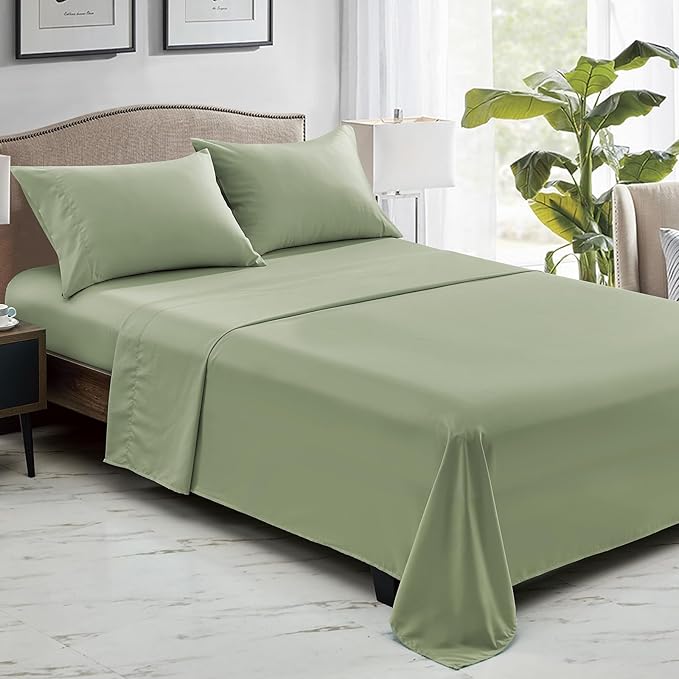 FreshCulture Queen Flat Sheets Only, Soft Microfiber Bedding Sheets - Image 6