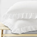 KKJIAF Ruffle Pillow Cases King Size Set of 2, Ruffled Pillow Covers by KKJIAF