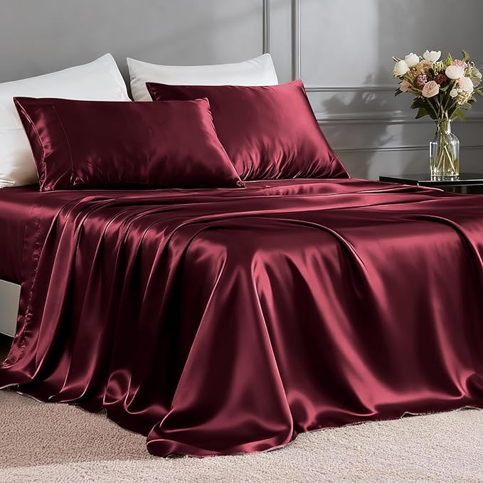 FreshCulture Satin Sheets King Size by FreshCulture