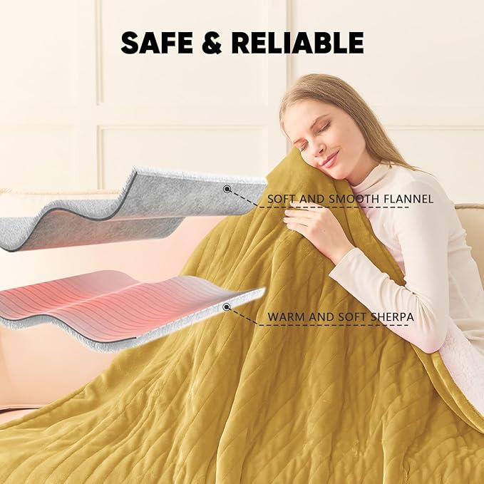 greenoak Heated Blanket Electric Full 72"X84", Heating Blankets - Image 5