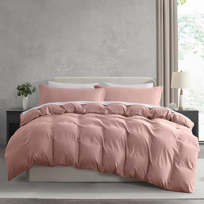 Nestl Blush Pink Duvet Cover King Size by Nestl