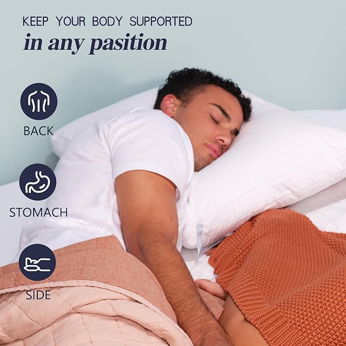 Nuzzle Pillows King Size Set of 2 Cooling Adjustable Pillows - Image 5