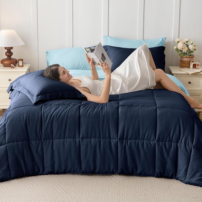 JOLLYVOGUE Queen Comforter Set, Ultra-Soft Bed in a Bag Queen Size 7 Pieces - Image 7