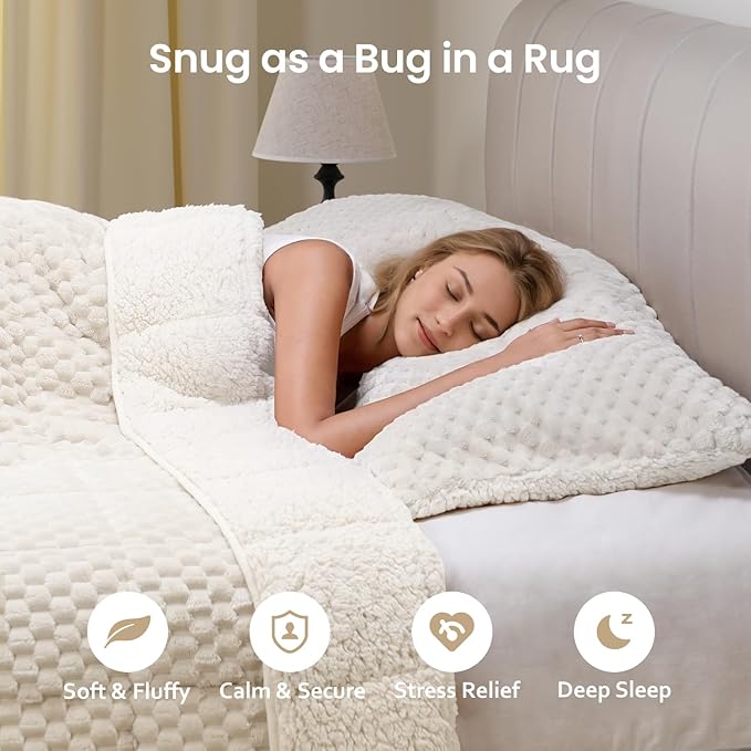 Drewin Weighted Blanket 15lbs, Adult Weighted Blankets - Image 3