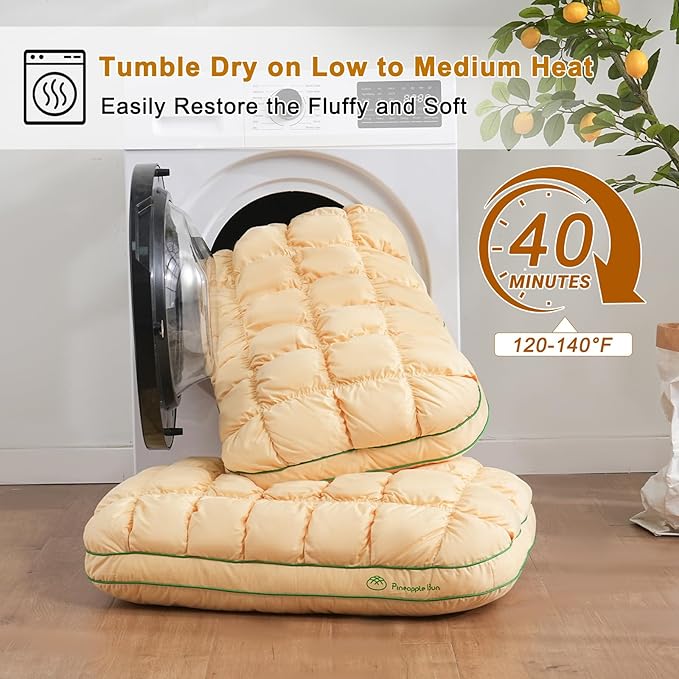 YOUR MOON Fluffy Support Bed Pillow Standard Size, Luxury Hotel Quality Bed - Image 6
