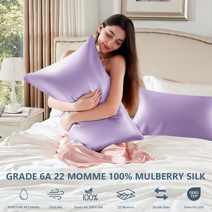 Silk Pillow Cases Queen Size 100% Mulberry Silk Pillowcase - Image 6