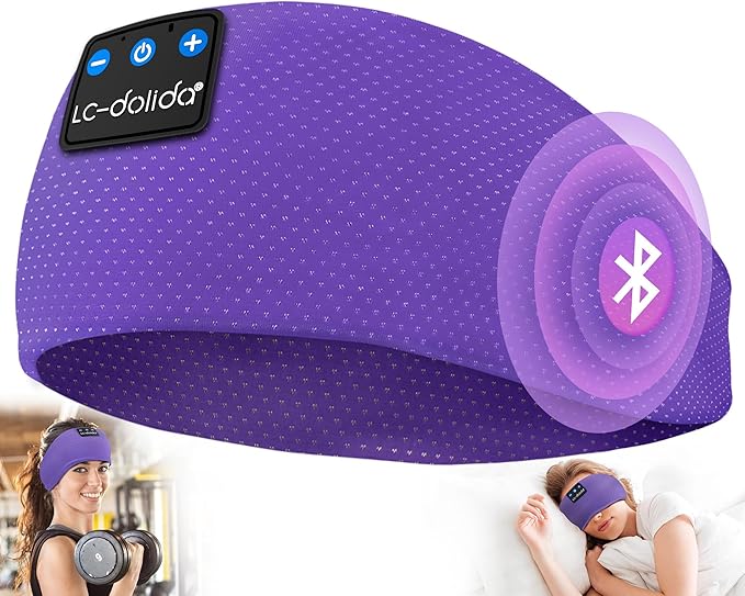 LC-dolida Sleep Headphones Bluetooth 5.4, Headband Headphones Earphones Wireless - Image 9