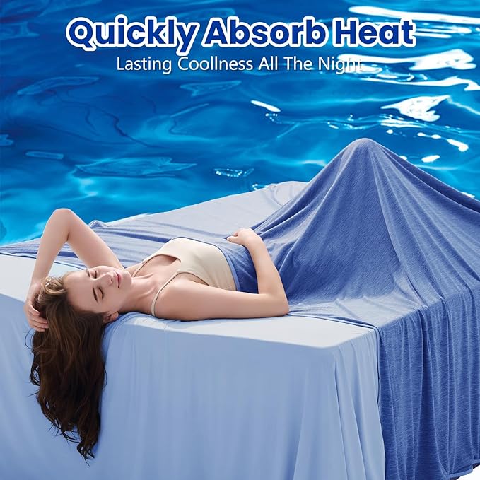 Topcee Cooling Blanket for Night Sweats Absorbs Heat to Keep Adults, Children - Image 2