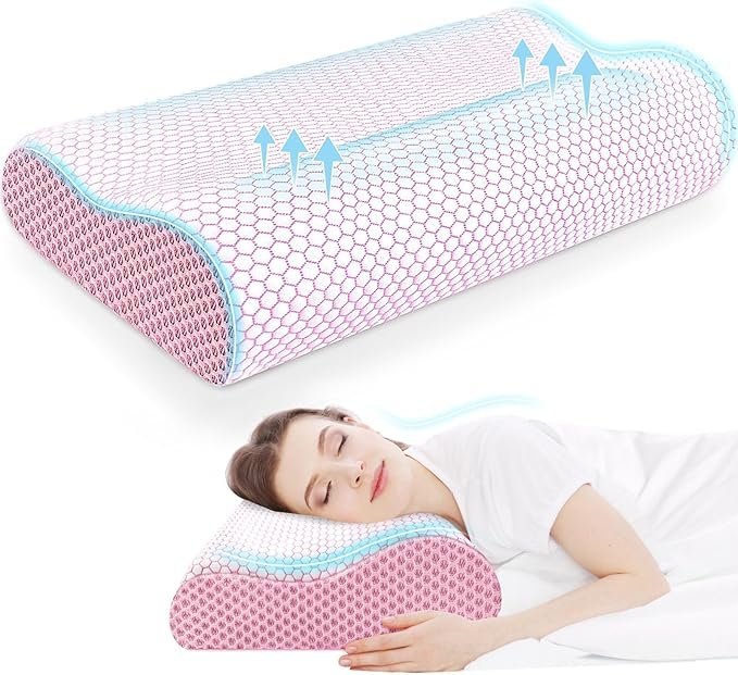 CloudBliss Memory Foam Pillow, Ergonomic Neck Contour Cervical Pillow by CloudBliss