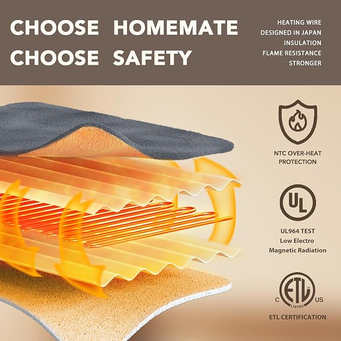 Homemate Electric Heated Blanket Twin Size - Image 4
