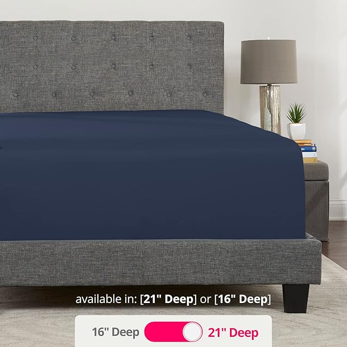 DeaLuxe Deep Pocket Twin Fitted Sheet – 17” - Image 3