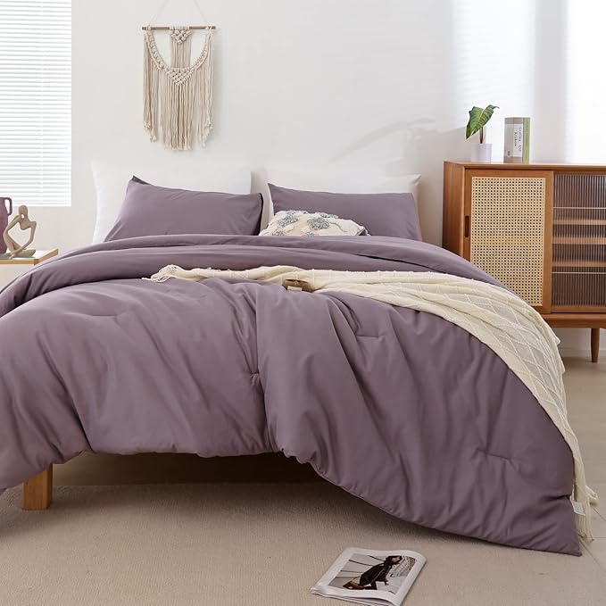 ROSGONIA Comforter Full Size for Boys Teen Girls Dusty Purple by ROSGONIA