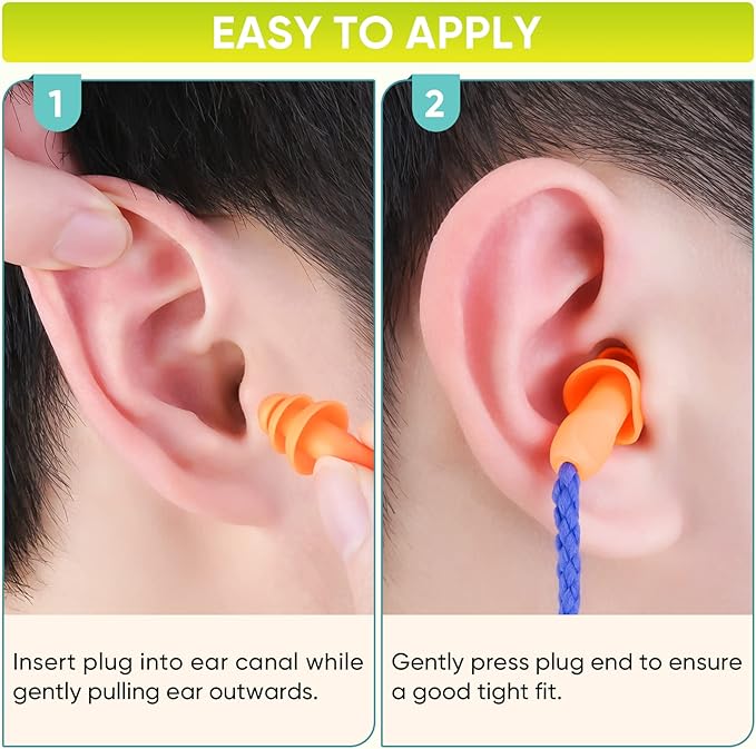TICONN 48 Pairs Reusable Silicone Ear Plugs - Image 9