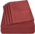 Queen Sheets Burgundy by SweetHomeCollection