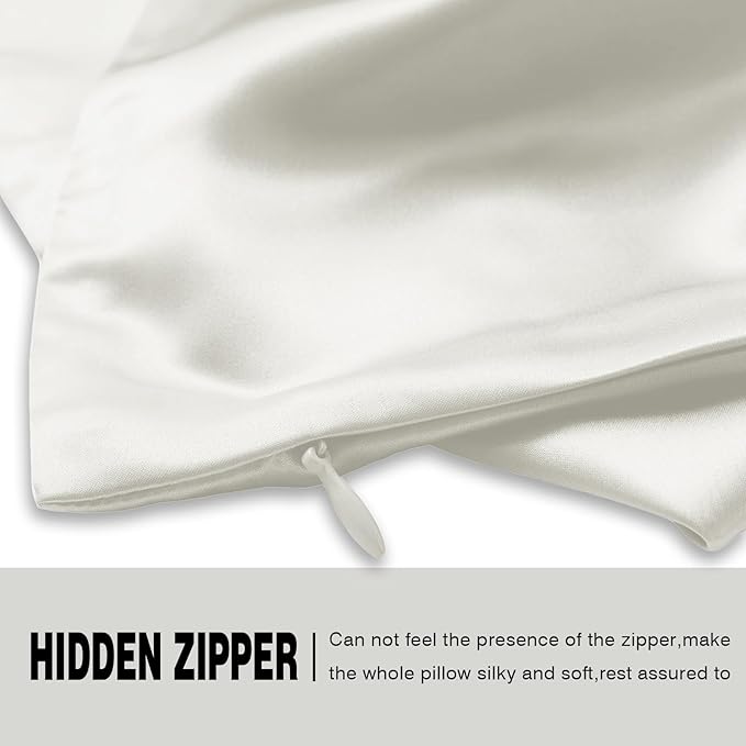 Silk Pillow Cases 2 Pack, Soft Breathable and Sliky Queen Size Pillow Cases Set - Image 4