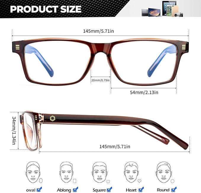 ANYLUV Blue Light Glasses Men Woman, Eye Strain Relief Eye Protection - Image 4