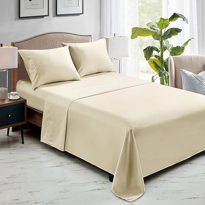 FreshCulture Full Flat Sheets Only, Soft Microfiber Bedding Sheets - Image 6