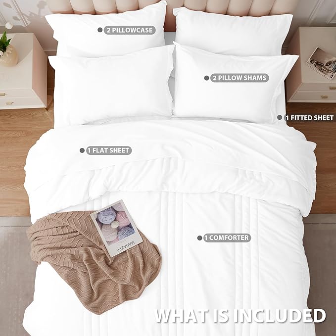 Twin XL Comforter Set White - Image 3