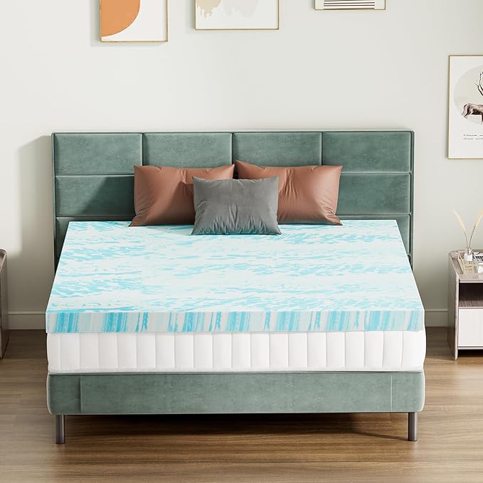 Sweetcrispy Mattress Topper Queen, Memory Foam 4 Inch Thick Gel Infused Cooling - Image 9