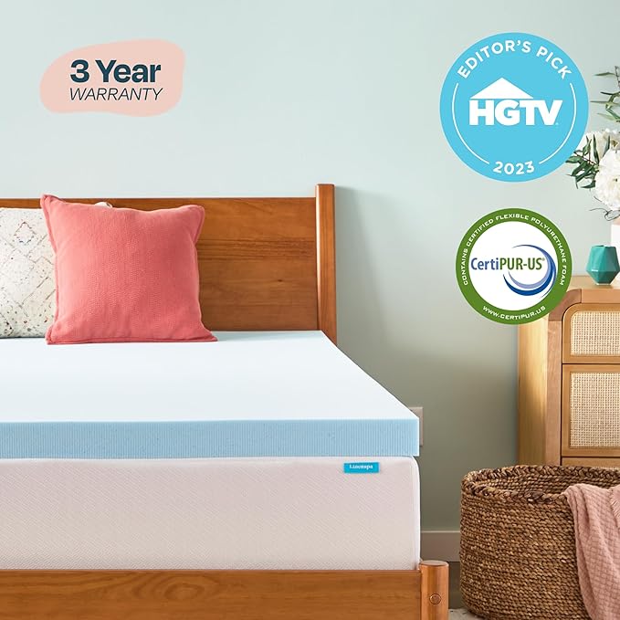 Linenspa Memory Foam Mattress Topper, California King Size - Image 5