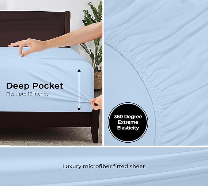 Royale Linens Fitted Sheet Twin - Image 3