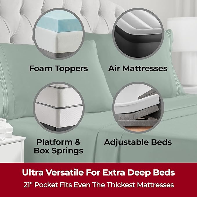 Mellanni Extra Deep Twin Sheets - Image 2