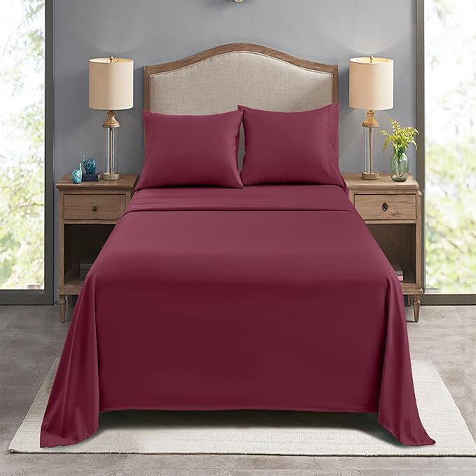 FreshCulture Full Flat Sheets Only, Soft Microfiber Bedding Sheets - Image 7
