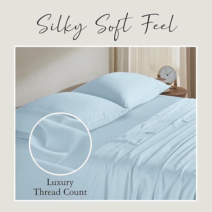 Karissa Mae Cooling Bamboo Viscose Standard Size Pillowcase Set | 100% - Image 6