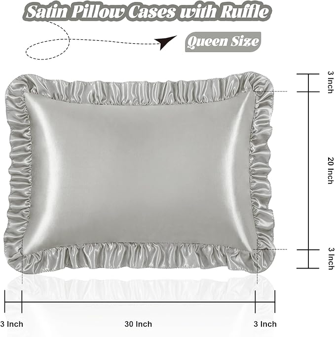 Homiest Ruffle Satin Pillowcase - Image 3