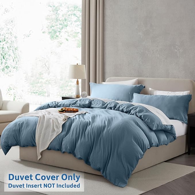 Nestl Stone Blue Duvet Cover Queen Size - Image 2