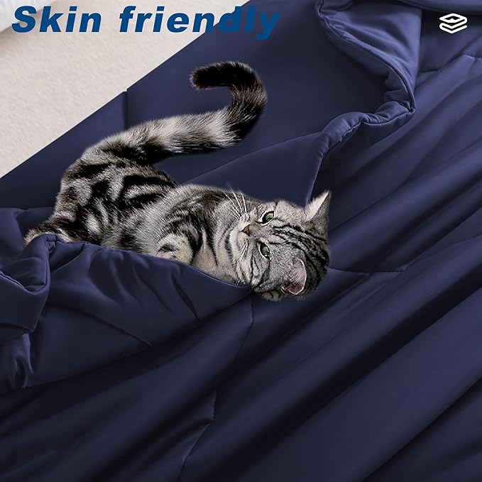 Cooling Comforter King Size, Double-Sided Cold Tech Fabric Quilted Bed - Image 5