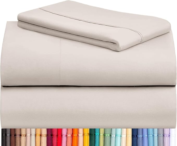 LuxClub 3 PC Twin Sheet Set, Deep Pockets Wrinkle Free Cooling Bed Sheets Hotel by LuxClub