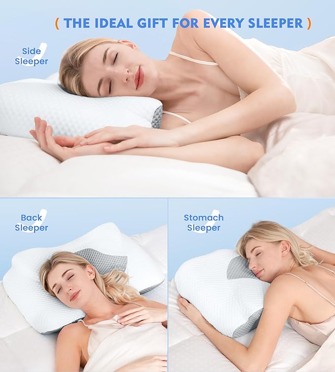 Osteo Cervical Pillow for Neck Pain Relief, Hollow Design Odorless Memory Foam - Image 7