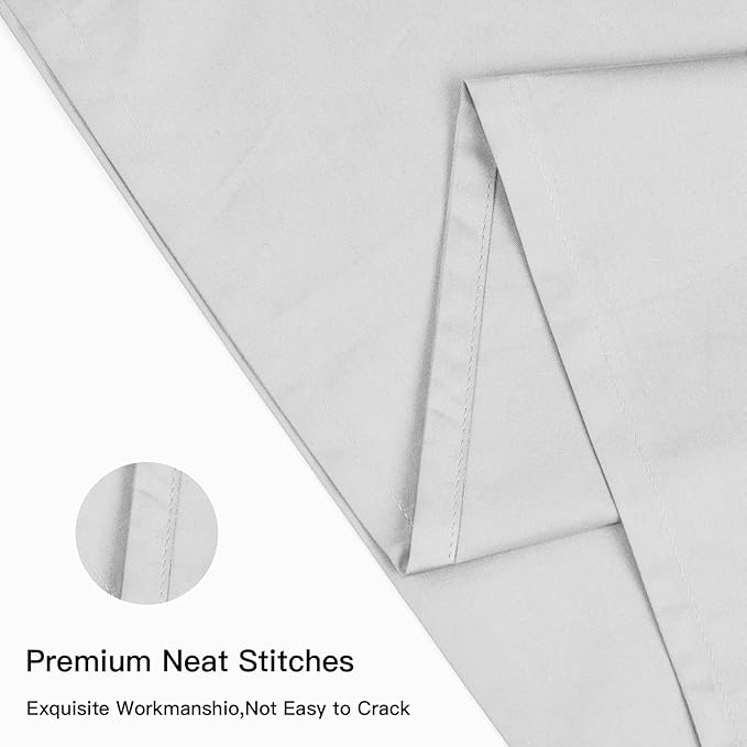 100% Cotton Queen Pillowcases Set of 2, Deep Dream 600 Thread Count Pillow Cases - Image 4