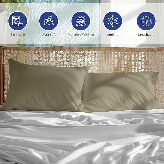Kamas Oversized Bamboo Pillowcase Set of 2 | 100% Naturally Grown | Ultra Soft - Image 3