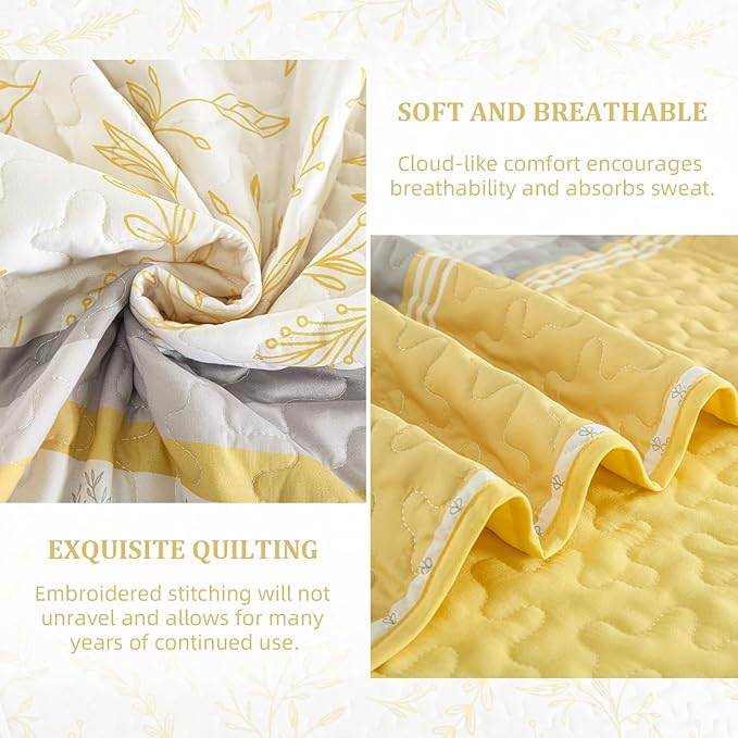 DJY Striped Quilt Set Queen Size - Image 5
