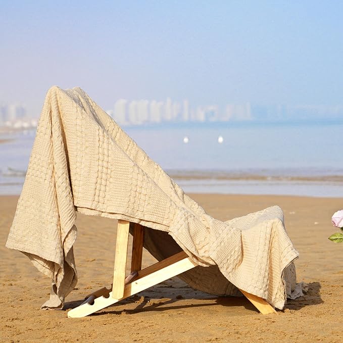 PHF Cooling Waffle Blanket Twin Size, Lightweight 60% Rayon from Bamboo & 40% - Image 3