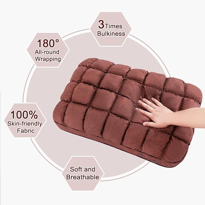 YOUR MOON Fluffy Support Bed Pillow King Size, Super Soft Premium Down - Image 8