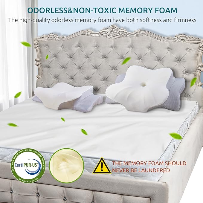 DONAMA Cervical Pillow for Neck and Shoulder, Contour Memory Foam Pillow - Image 8