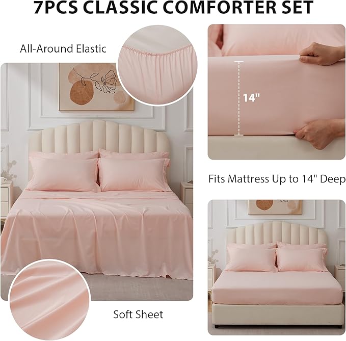 Full Comforter Set Pink - Image 2