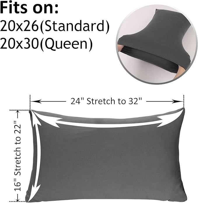 2-Pack Stretch Pillow Cases Standard Size - Image 3