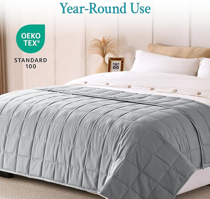 Topblan Weighted Blanket Queen Size 15lbs, Soft Cooling Weighted Blanket - Image 4