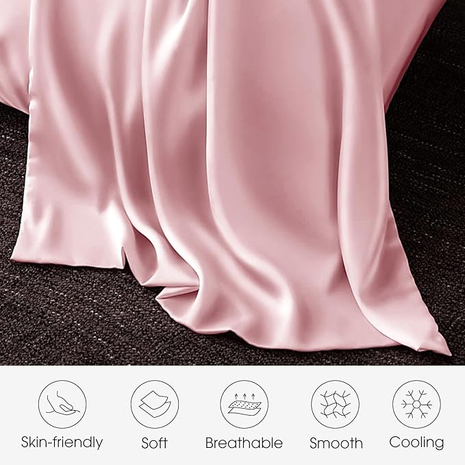 100% Silk Pillow Cases 2 Pack King Size Mulberry Silk Pillowcase - Image 4