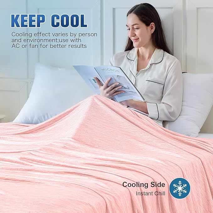 KMUSET Cooling Blanket Throw, Double Sided Summer Cooling Blankets - Image 5